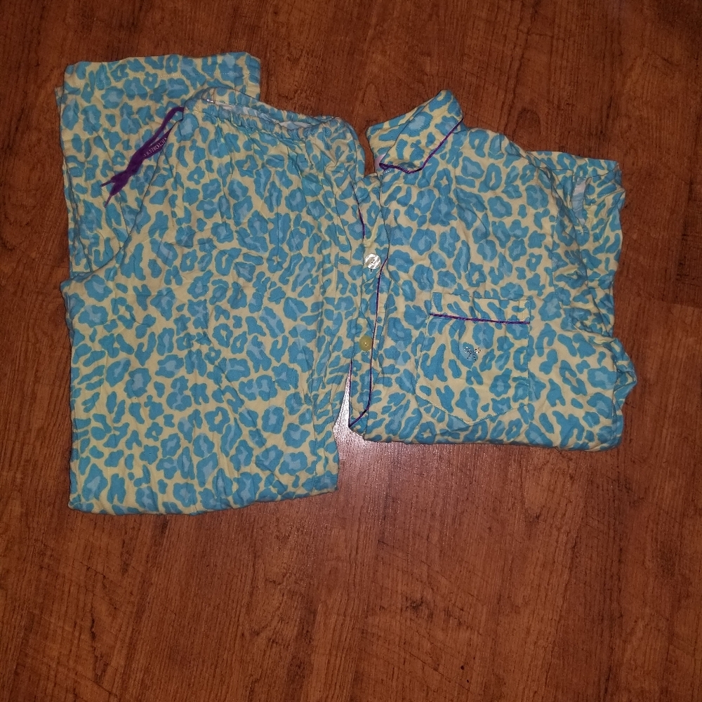 Victoria's Secret Leopard Pajama Set sz S EUC